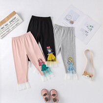 Girls punch pants in summer ice and snow Aesa seven pants outside wearing baby cotton childrens pants in the big child