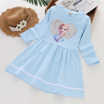 Princess Aisha dress girl in spring and autumn dress love sha snow and sleeve dress children Aisha dress