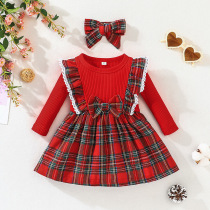 Girl Princess YangyBaby Dress Autumn Winter Childrens Christmas Clothing Girl Red Sweater Kids