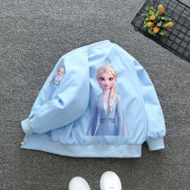 Princess Elsa Girls Costume Spring and Autumn of Big Childrens Baby Jacket Winter Girl Baseball Clothes