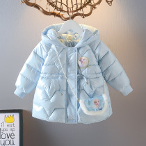 Girl Sa Princess Childrens Cotton Cotton Cotton Cotton thickened Winter Cotton Cotton Cotton for Childrens Baby Long Down Cotton Clothes