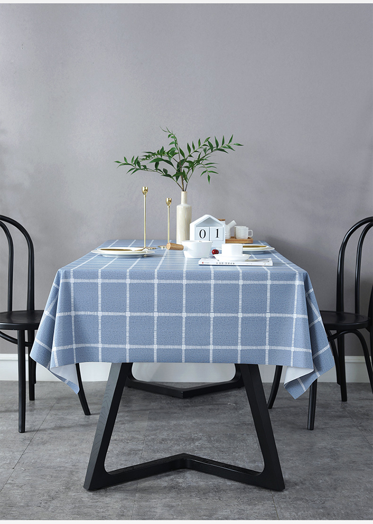 Khăn trải bàn bằng vải cotton và vải lanh phong cách nhỏ hình chữ nhật PVC tươi chống thấm nước chống vảy dầu không dùng một lần màu đỏ Bắc Âu - Khăn trải bàn khăn trải bàn decor
