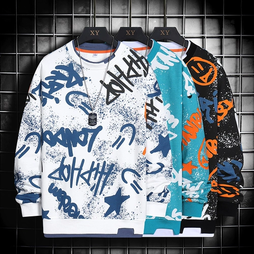 Демисезонная модная универсальная толстовка для отдыха, круглый воротник, оверсайз