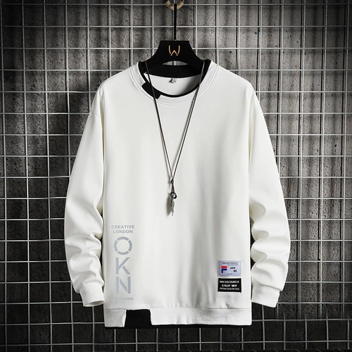 Осенняя модная трендовая толстовка, комплект для отдыха, круглый воротник