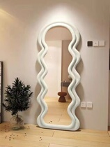 Italian-style light luxury floor-to-ceiling full-length mirror home living room simple decoration fitting mirror porch three-dimensional wall hanging floor-to-ceiling mirror