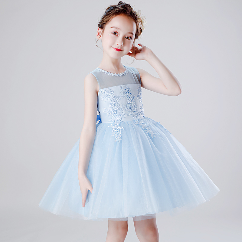 Children Princess Dress New Summer Dress Girl Dress Girl Dress Fluffy Wedding Dresses Flowers Child Super Ocean Walk Show Gown 