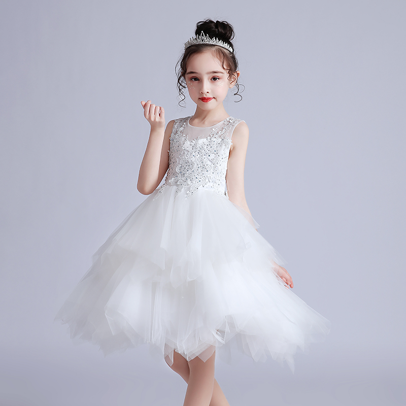 Girl Gown Summer Children Dress Superocean Air Show Walking Show Princess Dresses Dresses Children Wedding Dresses Dress Dress-Taobao
