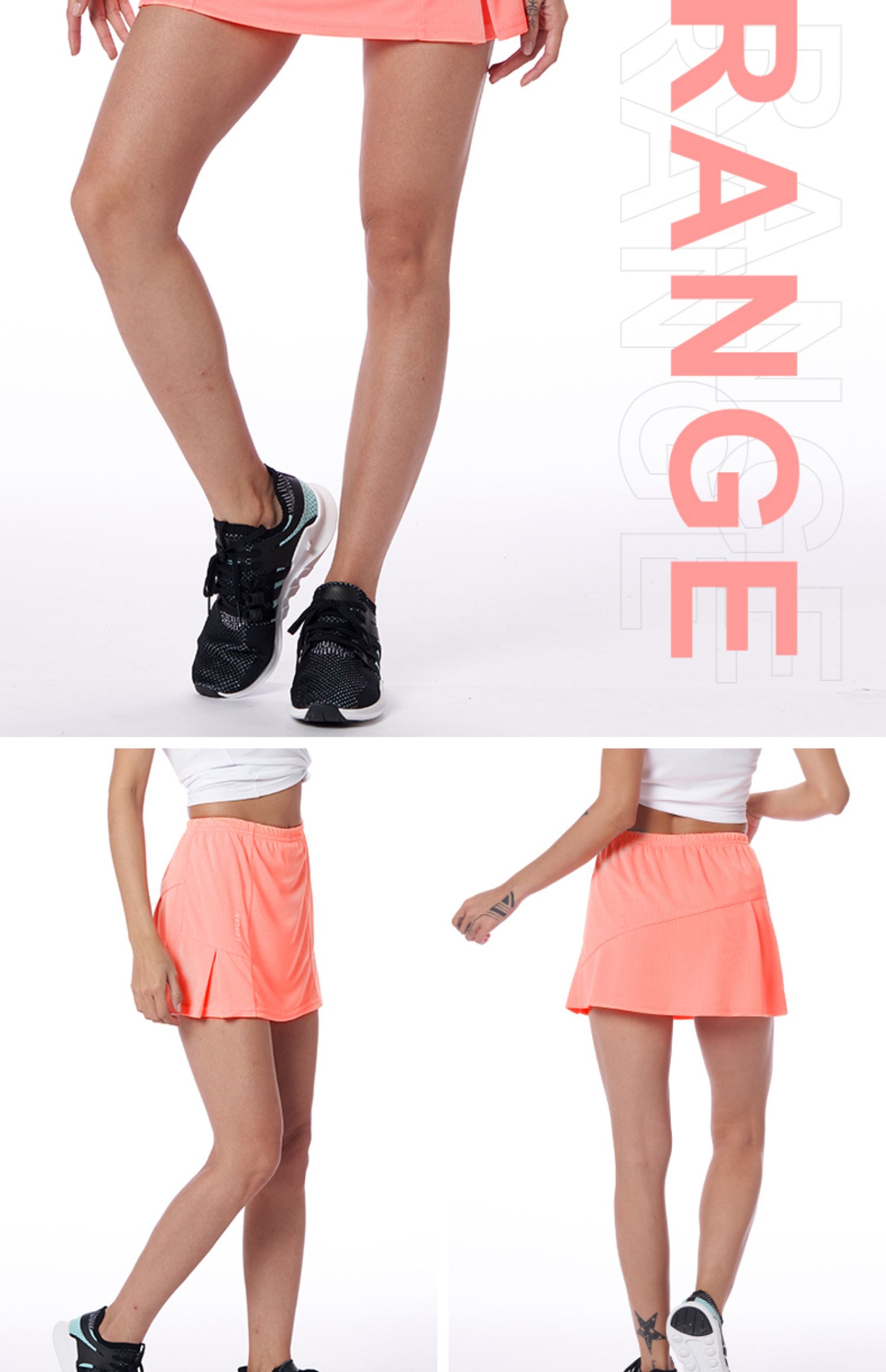 Qunli thể thao váy ngắn nữ giả hai mảnh váy tập thể dục yoga nhanh khô quần tennis váy marathon chạy váy - Trang phục thể thao quần thể thao nữ