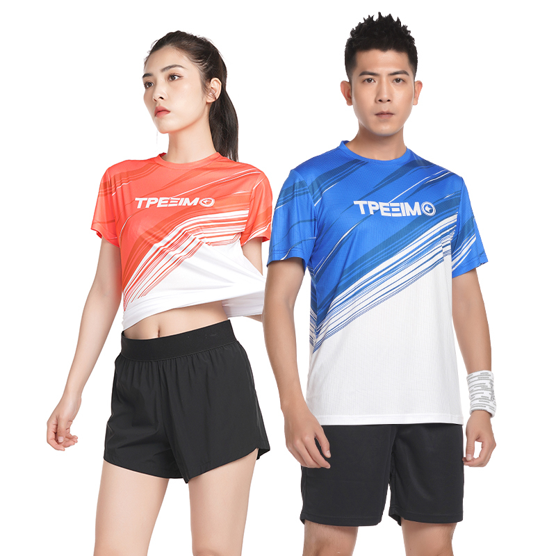 Qunli Sports Quick-Drying T-Shirt for Men and Women, Short-Sleeve, Sweat-Absorbent, Breathable, Fitness, Running, Marathon Top 5030/5131