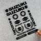 Черная полая наклейка Suzuki