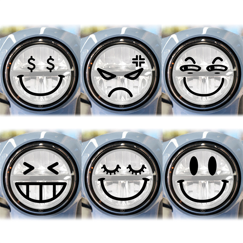 Adecuado para la decoración de faros delanteros Honda NS125LA, pegatinas con cara sonriente de emoticono, calcomanías personalizadas, HONDA modificada_voghion.com