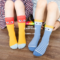 Childrens cotton socks for men and womens childrens babies in the long tube tide socks street dance cartoon Japanese Korean version of academic style 2-5-8-12 years old
