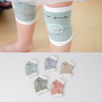The new Four Seasons baby knee pads cotton baby crawling toddler leg guards semi-Terry non-slip dispensing childrens protective gear