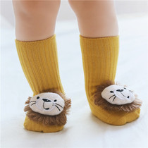 Spring new baby socks double needle doll newborn tube non-slip dispensing baby early education toddler floor socks