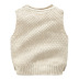 Áo vest bé trai vest vest cotton 18 mùa thu mới trẻ em dệt kim clip clip bé cotton cổ tròn vest quần áo em bé Áo ghi lê