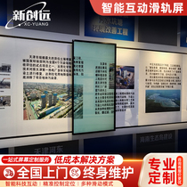 Interactive slide screen exhibition hall party building museum intelligent opening and closing system multi-screen linkage LCD touch screen all-in-one machine