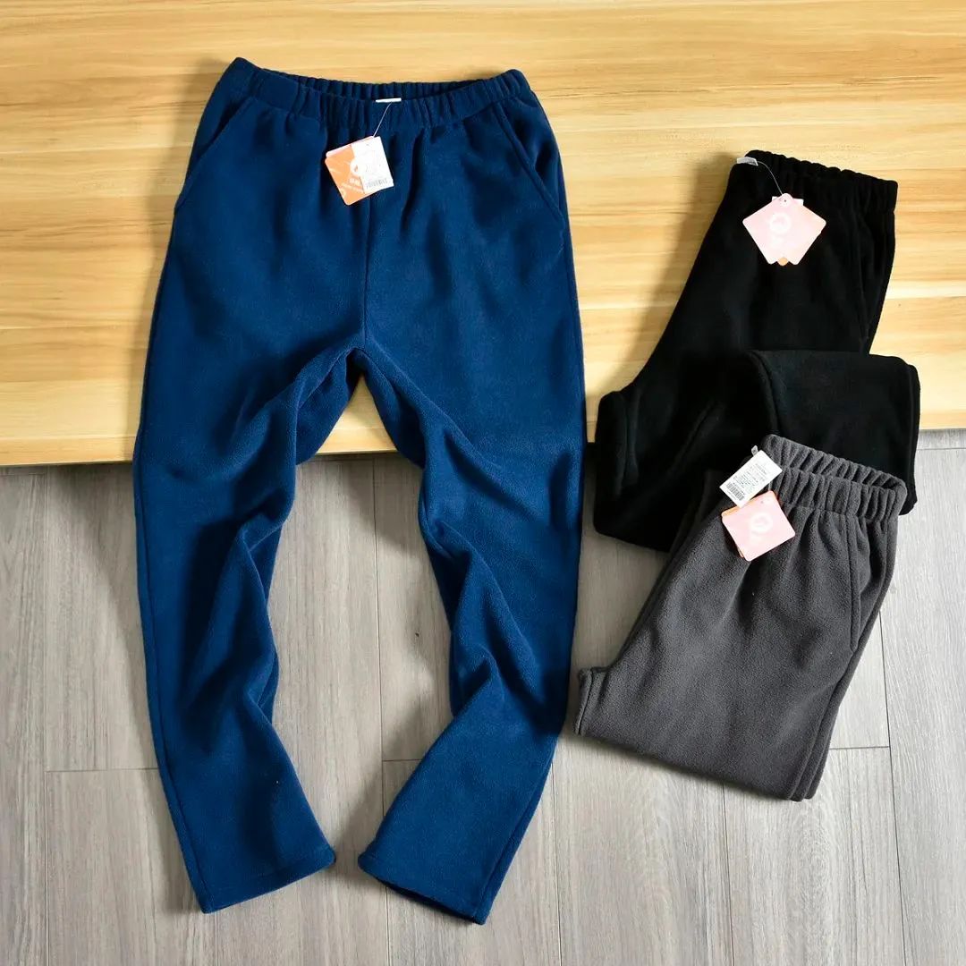 Japanese single excellent home polar fleece warm pants fleece pants couple men and women autumn and winter fleece trousers 4247-2109=