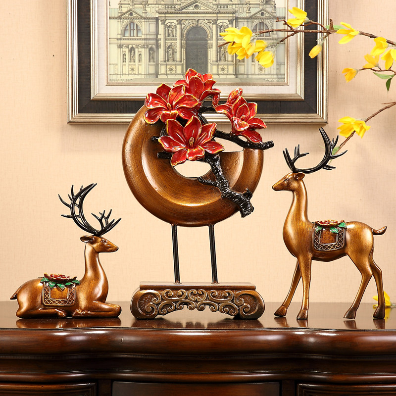 Creative Joe Relocation New Wedding Gift Living Room Wine Cabinet TV Cabinet Furnishing Prototype Board Room Soft Adornment Lovers Deer Hem