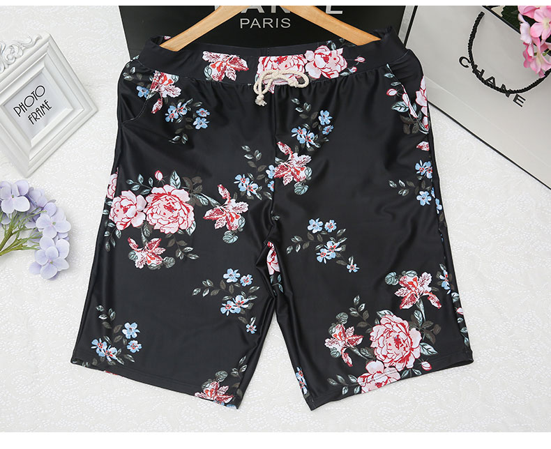 Lizi vài chiếc quần đi biển khô năm tốc độ phiên bản nam của Hàn Quốc bên bờ biển rộng cỡ lớn kỳ nghỉ quần short bơi lội quần bơi mùa hè - Quần bãi biển 	quần dài đi biển nam	