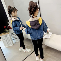 Girls spring clothes 2021 New Korean childrens clothing foreign-style childrens spring and autumn Net red spring denim coat