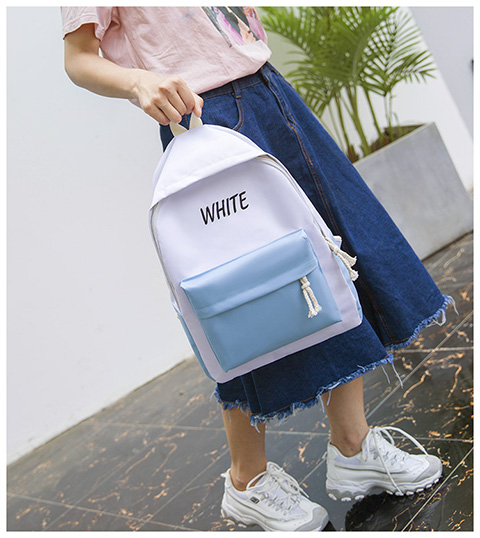 Ins bag nam nữ phiên bản Hàn Quốc Harajuku ulzzang học sinh trung học cơ sở ba lô xu hướng thời trang trường ba lô balo laptop zipit