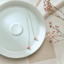 Flower Juku Super Fairy Diamonds Frosted Earrings Retro Temperament Pure Silver 925 Long earline bag Gold Order only for sale 