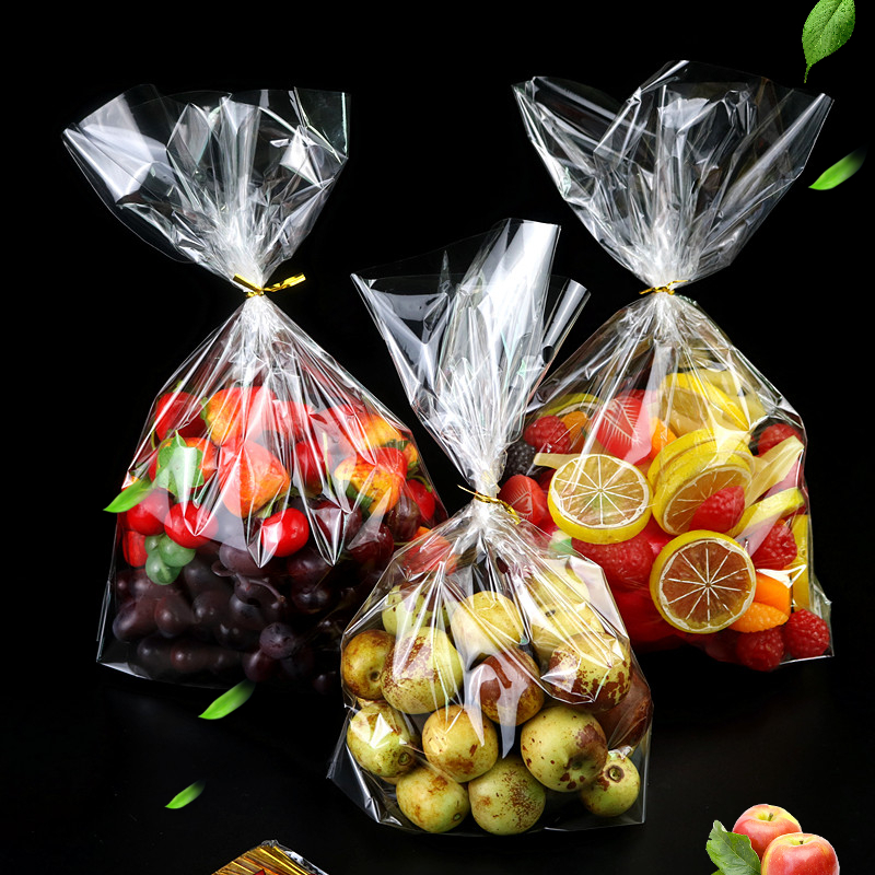 Fruit packaging bag opp transparent plastic disposable 24*34cm food fruit and vegetable breathable fruit preservation plastic bag