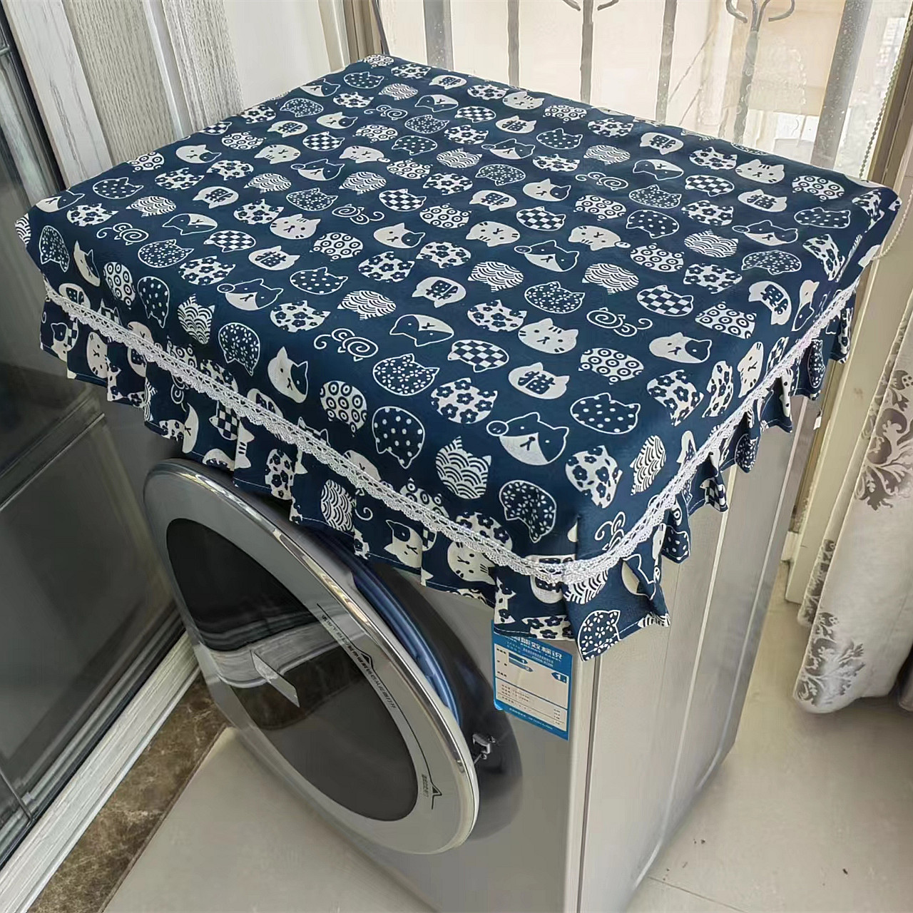 New cotton roller fully automatic washing machine cover dust and waterproof cover refrigerator all-round cover protective set customization