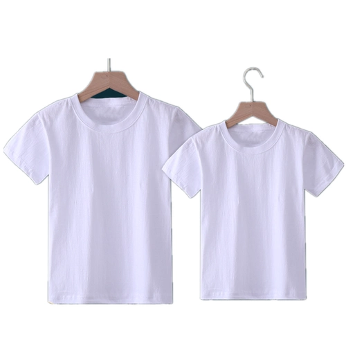 Хлопковая белая футболка для раннего возраста для школьников, ручная роспись, семейный стиль