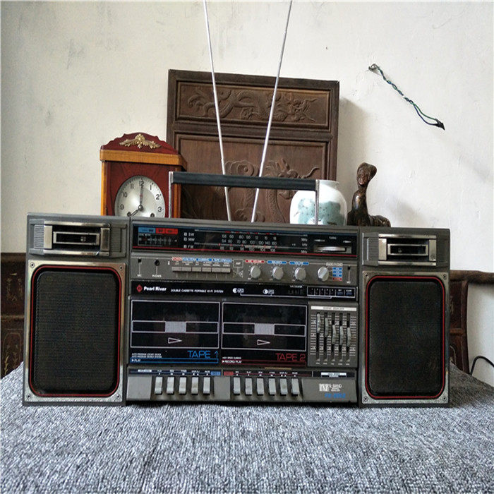 (85 new) old Pearl River brand PR-800Z dual-card portable radio tape recorder Guangzhou Dawning Radio