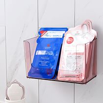 Acrylic transparent mask box simple cosmetic storage multifunctional toilet shower gel wall-mounted storage box