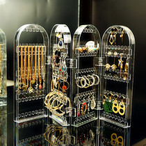Application door-shaped plastic stud earrings earrings ear clip display stand Creative Screen jewelry rack necklace jewelry hanger can be folded