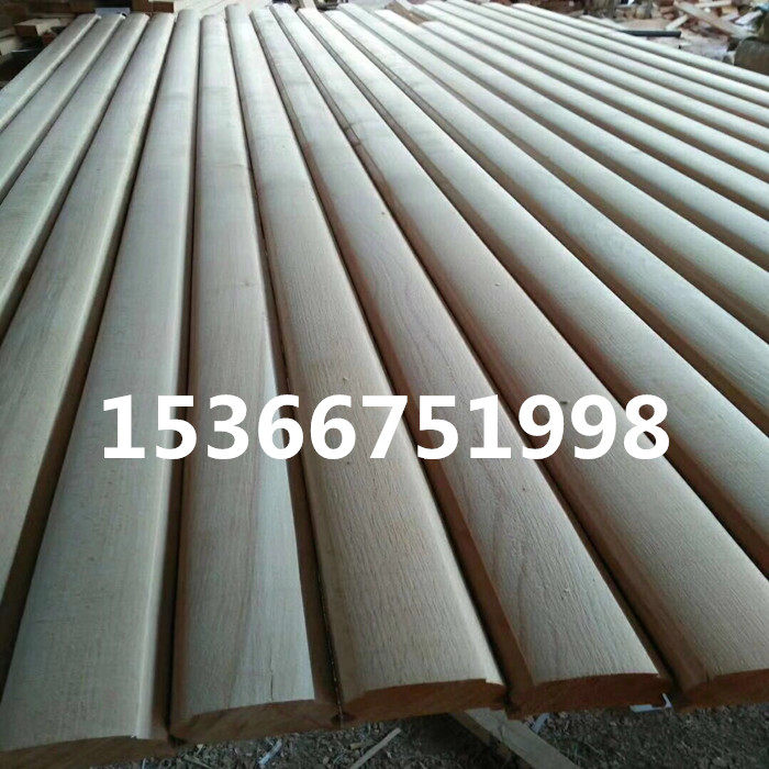 Solid wood stair handrail custom duplex simple modern retro solid wood engineering wooden handrail column elbow finished product