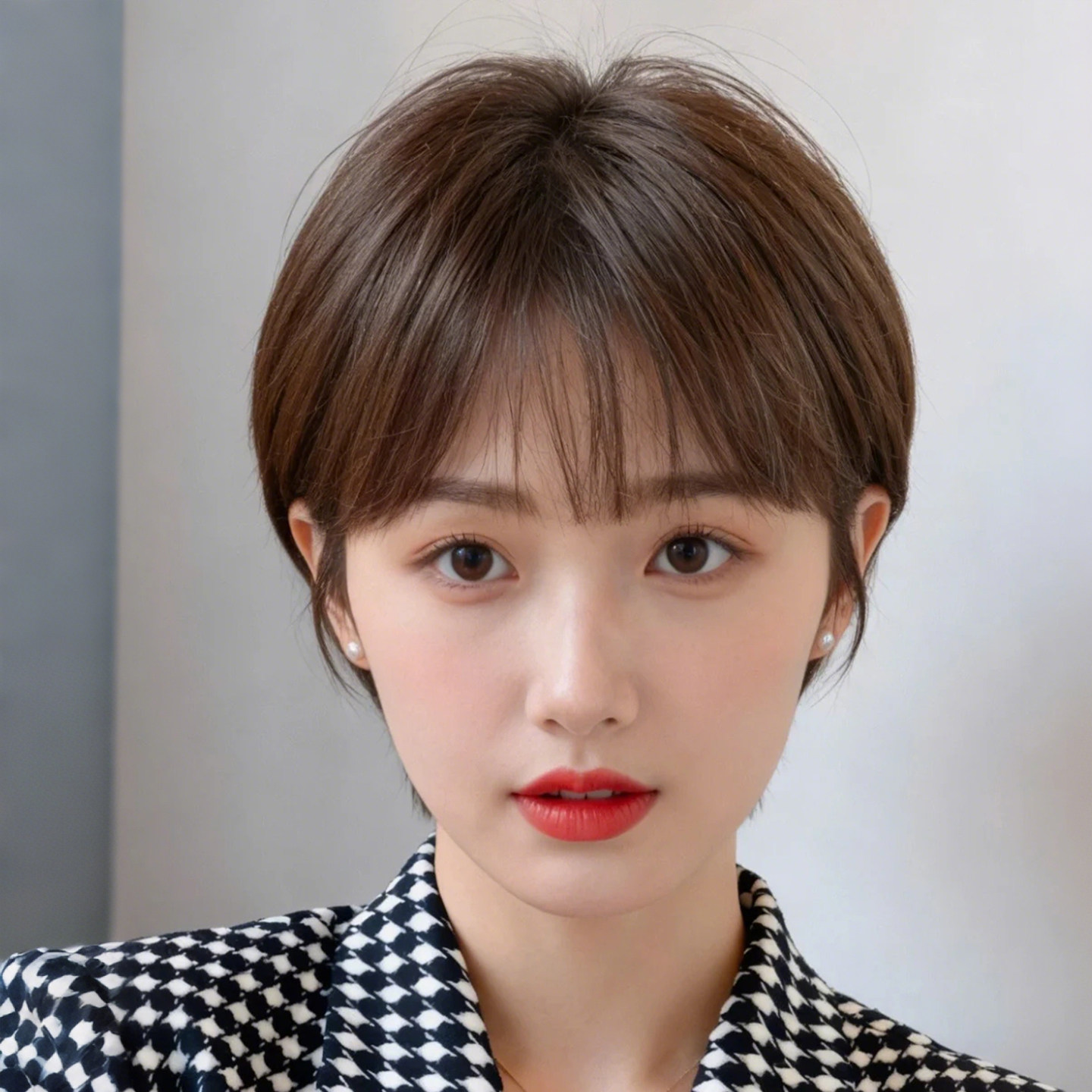 若々しい雰囲気の和風ショートウィッグ。本物の人毛を使用したフルウィッグで、通気性が良く自然な仕上がり。薄毛の方にも適しており、シンプルで普段使いに最適です。