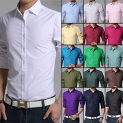 Mùa xuân Hàn Quốc áo xanh nhạt hai màu áo làng nam thần chính thức diện áo dài tay trẻ trung sắc màu hè