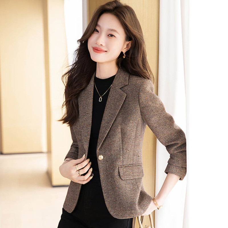Woolen Blazer for Women, Spring & Fall 2026 New Style, High-End, Casual and Elegant, Small Suit for Women