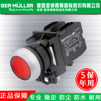 Illuminated flat head button Flat button switch Self-locking reset button Control switch button gating switch Admiralty Muller