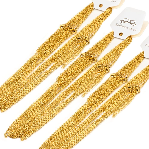 10 штук в упаковке, 2 мм, изысканное ожерелье из титановой стали с крестом, цепочка на ключицу, свитер, простая креативная подходящая цепочка своими руками