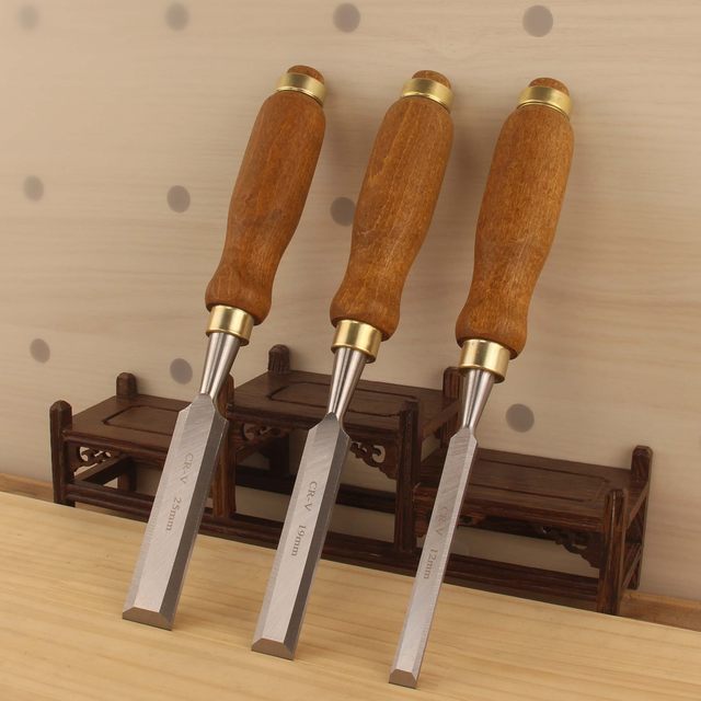 Woodworker chisel wooden handle steel chisel carpenter flat chisel