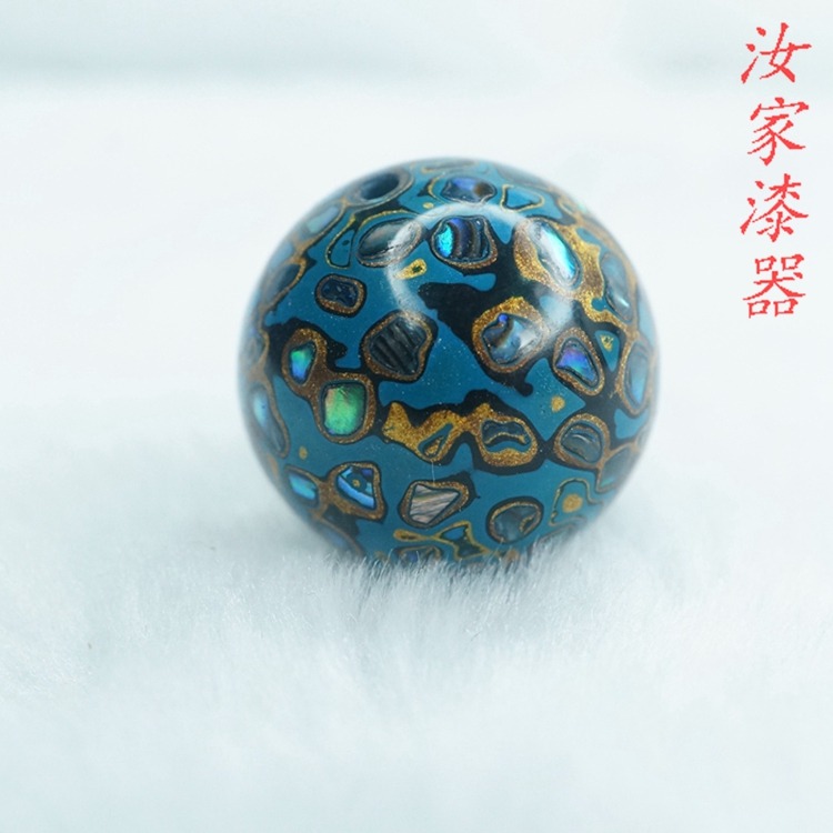 Ru Furniture Lacquerware Natural Large Lacquer Single Pearl Buddha Pearl Pure Artisanal DIY ornament Fuzhou lacquered snail Inlaid Factory Shop