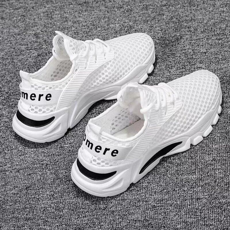 Summer Breathable Men's Shoes Youth Trend Net Face Hollowed-out Casual Shoes Ins 100 hitch soft Bottom Running sneakers