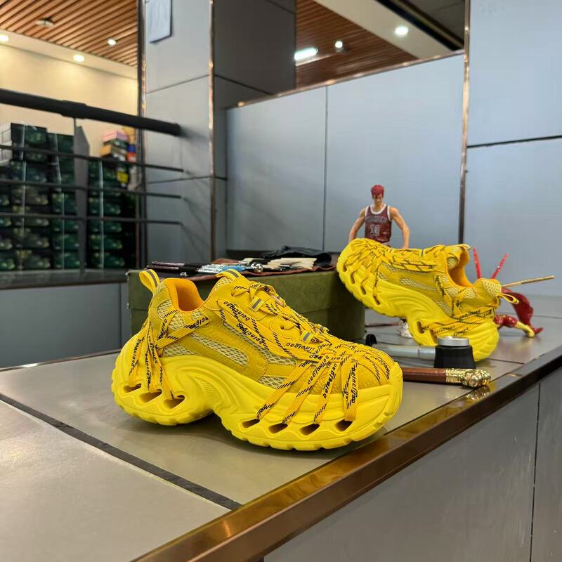 2026 Spring New Thick-Soled Dad Shoes Patchwork Sneakers Versatile Trendy Shoes Youth Running Casual Men's Shoes
