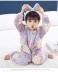 Phim hoạt hình trẻ em Xiêm trẻ em flannel đồ ngủ dài tay mùa thu và mùa đông bé gái san hô lông cừu nhà dịch vụ phù hợp body chip cho bé sơ sinh Áo liền quần