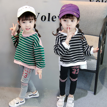 Female baby spring and autumn fashion suit 2021 New Korean girl sports two-piece set 1-3 years old 5 children tide clothes