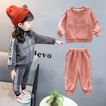 2021 autumn childrens clothing New Girls children spring and autumn set 1-3 years old female baby Korean tide clothes foreign style children 6
