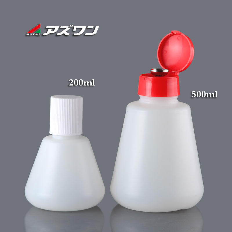 压泵型酒精瓶200/500ml按压式试剂瓶洗板水瓶溶剂耐腐蚀ASONE日本
