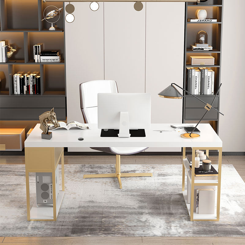 Nordic Light Extravagant Solid Wood Computer Desk Home Book Room Desk Brief Modern Creative Desk Boss Table Bench