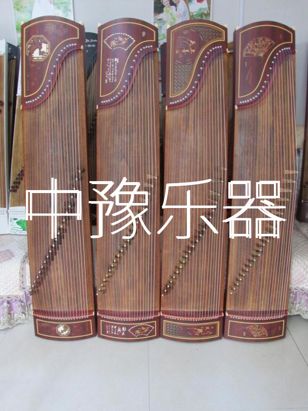 Direct Direct Red Wood Selected Window Flowers Guzheng Standard Professional Play Guzheng 10 Grade 163 Type Fan Blade On the Good If Water