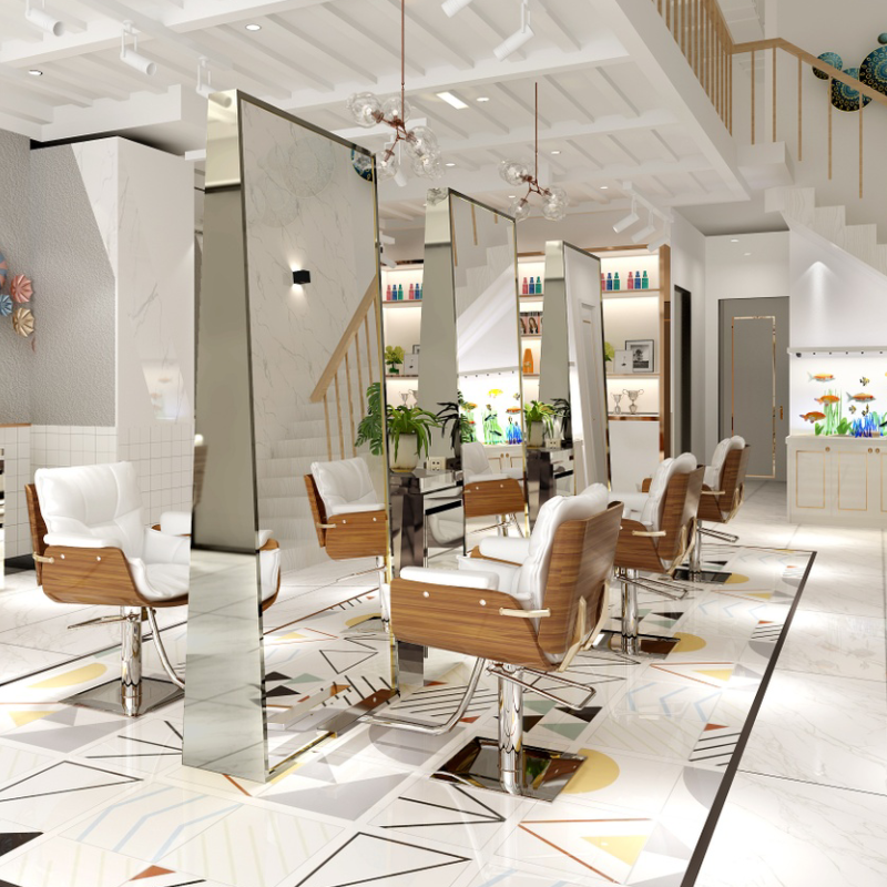 Li Kun shop mirror hair salon floor-to-ceiling single-sided double-sided hair-cutting mirror net red Li Kun shop full-body custom mirror makeup mirror