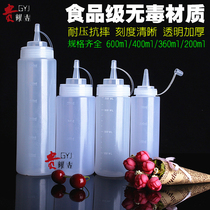 Bottle Plastic Sauce Bottle Squeeze Bottle Squeeze Bottle Salad Bottle Sharp Mouth Oil Jug Oil Bottle Transparent Squeeze Bottle of Schallah sauce